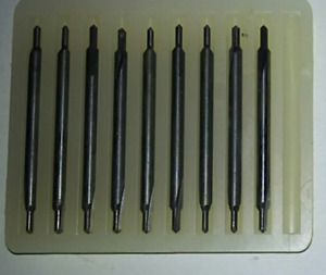 10 PCS D 1,25 mm SOLID CARBIDE CENTER DRILLS USSR
