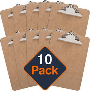 Clipboard (Pack of 10) Letter Size Clipboards 9 x 12.5 Standard Clip Hardboard |
