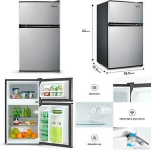 Midea 3.1 Cu. Ft. Compact Refrigerator, Whd-113Fss1 - Stainless Steel