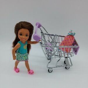 Metal Shopping Cart+Barbie Club Chelsea Doll+Extra Outfit! FREE SHIP