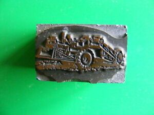 Vintage Authentic Letterpress ROAD GRADER  Printers Block, type cut
