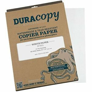 Rite in the Rain Waterproof DURARITE Copier Paper 8 1/2&#034; x 11&#034; White 100 Shee...