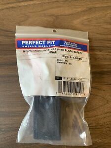 Perfect Fit Nylon handcuff strap with Safety snap in Black
