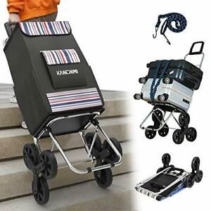 Kanchimi Shopping Cart w/ Wheels,220 lbs Heavy Duty Cart for Stair Climber Car..