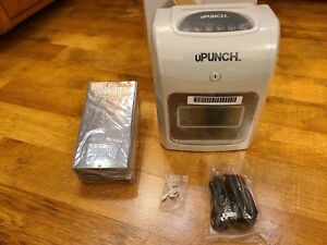 OPEN BOX uPunch HN4000 Electronic Time Clock System Holders Keys &amp; Power Adapter