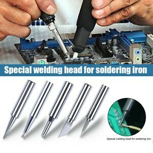 5pcs Soldering Iron Tip Set 900M Lead Free Mini Electric Soldering Iron Head SUP