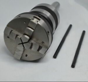 Live Revolving Tailstock with 4 Jaw Self Centering Lathe Chuck 65mm MT3 Shank