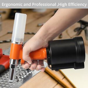 Pneumatic Hydraulic Air Riveter Pop Rivet Gun Riveting Tool 1/4&#034; w/ 500PCS Rivet