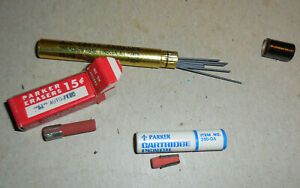 Vintage Cross Thin Leads Medium soft and 2 Parker Erasers