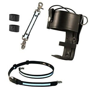 (One Size, Reflective) - Boston Leather Firefighter&#039;s Bundle- Anti-Sway Strap