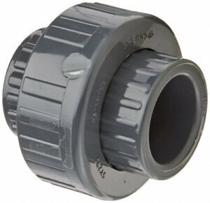 (2.5cm , 1) - Spears 857 Series PVC Pipe Fitting, Union with Viton O-Ring,