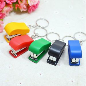 Portable Keychain Mini Cute Stapler For Home Office School Paper Bookbinding  BW