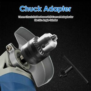 10mm Drill Chuck Holder Adapter Convertor With Key For Electric Angle Grinder