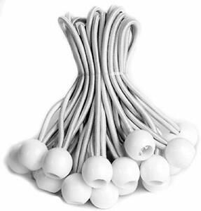 Ball Bungee 9 Inch Pack White Heavy Duty Weather Resistant 5mm Thick 9-inch 25