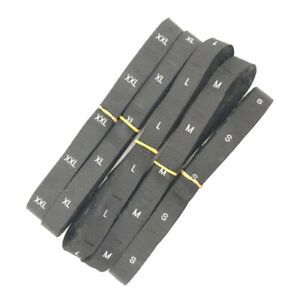 S M L XL XXL Black Woven Clothing Labels, Size Tags, 5 Roll 2500 Pcs, Dacron