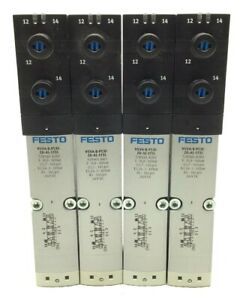 LOT OF 4 FESTO VSVA-B-P53E-ZD-A1-1T1L SOLENOID VALVE 24-VDC 145-PSI