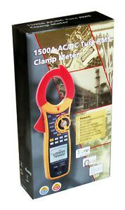 DT3352 1500A AC DC Watt Resistance Capacitance Frequency Clamp-on Meter True RMS