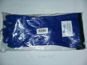 TUCKERS Heavy Duty 14&#034; Cold Insulated Vinyl Rubber Gloves Chemical Resistant USA