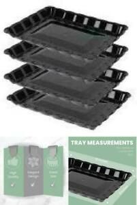 Plasticpro Plastic Serving Trays - Serving Platters Rectangle 9X13 Disposable Pa