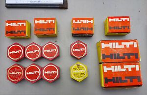 21PP51 HILTI DX-400 KIT: (6) NEW 100CT RED BOOSTERS, 80 RED BOOSTERS, 30 YELLOW