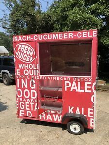 Enclosed Stand Up Vending Push Cart Mobile Vending Vegetables Fruit Or Anything