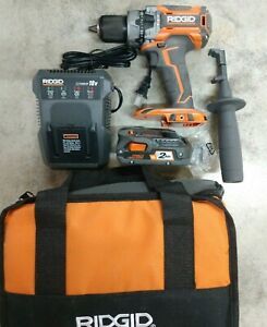 RIDGID 18v 1/2&#034; Hammer Drill Kit w/ 2.0aH Battery &amp; Charger Model# R86116