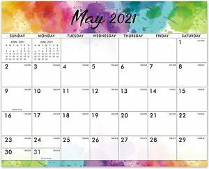 Monthly Calendar Pad Monthly Calendar from Jan 2021 - Jun 2022 8&#034;  10&#034; Tear-off