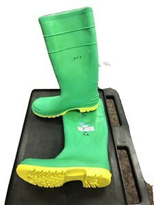 PROTECTIVE FOOTWEAR ULTRA-GRIP GREEN BOOTS 11 HAZMAT ONGUARD 171896 STEEL TOE