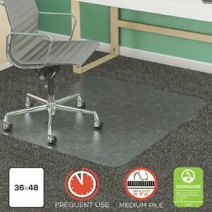 Deflecto SuperMat Frequent Use Chair Mat, 36&#034; x 48&#034;, Medium Pile (DEFCM14142)