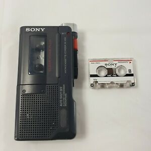 Sony M-450 Microcassette Clear Voice Plus Recorder w/ Sony Tape TESTED