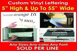 5 inch Height Custom Vinyl Lettering Decal Business Sign Vehicle Car Window