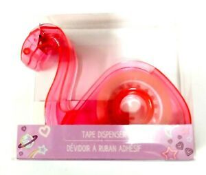 Pink Flamingo Tape Dispenser with Clear Tape for Home Office Novelty Gift