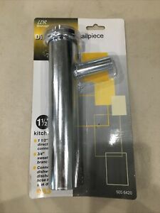 Dishwasher Tailpiece- Brass 1 1/2&#034; X 8&#034; (3/4&#034; Sweat Branch) LDR Industries