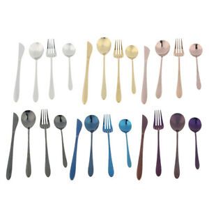 Stainless Steel Forks Spoon Dinner Table-Knife Cutlery Tableware Utensils
