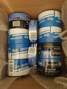 10 Rolls of 3M Scotch Blue Painters Tape 2.83 &amp; 1.41 X 60 yd #2090 NEW