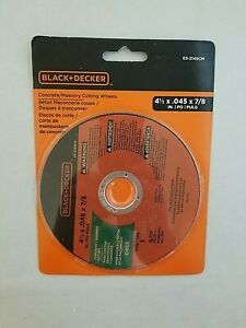 Black &amp; Decker 4 1/2-Inch Masonry Cutting Wheels 63-2145Cm 2 Packs Home Improve