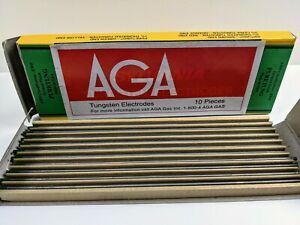 Sylvania &#034;Puretung&#034; Green Tip 3/32&#034; X 7&#034; Tungsten Electrode Pack Of 10