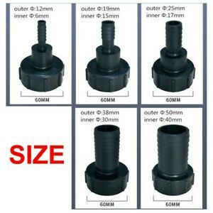 Fitting Tool IBC Tank Adapter Plastic 1/2\&#034;- 2\&#034; 60mm Coarse Thread Durable