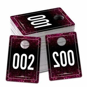 Live Numbers,Number Tags, 1.7&#034;x 2.5&#034;,Normal and Reverse Mirror Image 001-100