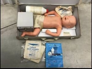 Vintage CPR Mannequin/Manikin Baby with Case Norway