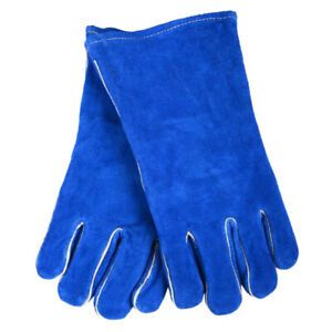 Forney 13.5 in.   Leather Welding Gloves Blue L 1 pk