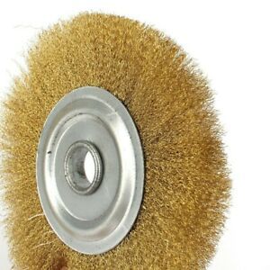 5 Inch Pure Copper Wire Wheel Brass Brush For Bench Grinder Metal Polishing