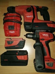 Hilti Hammer Drill TE6-A36 AVR(2019g) + SF6-A22 (2019g)+ Batteries + charger