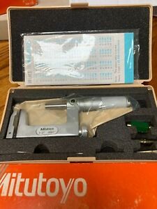 MITUTOYO 1-2 Inch MULTI ANVIL MICROMETER NO 117-108 w/ CASE &amp; STANDARD - NEW