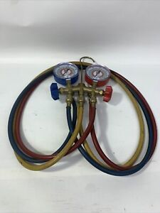 JB R-404A / R-410A / R-22 A/C SYSTEM MANIFOLD GAUGE &amp; CHARGING HOSES, USED