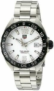 &#034;TAG HEUER&#034; WAZ1111.BA0875 Formula One White Dial Silver Tone Men&#039;s Wrist Watch