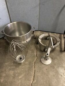 Hobart  Dough 60 Qrt Mixer Attachment Rolling Floor Bowl Dolly Hook Stainless