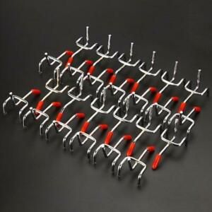 10/25pcs 25mm Metal Pegboard Hook PEG Board Slat Hooks Wall Display Storage