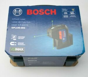 BOSCH GPL100-30G 125&#039; 38m 3 Pt Cordless Green Beam Self Leveling Laser