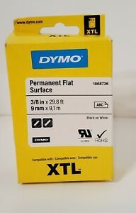 DYMO XTL ~ Permanent Flat Surface Label Tape ~ 3/8in x ft ~ 1868736